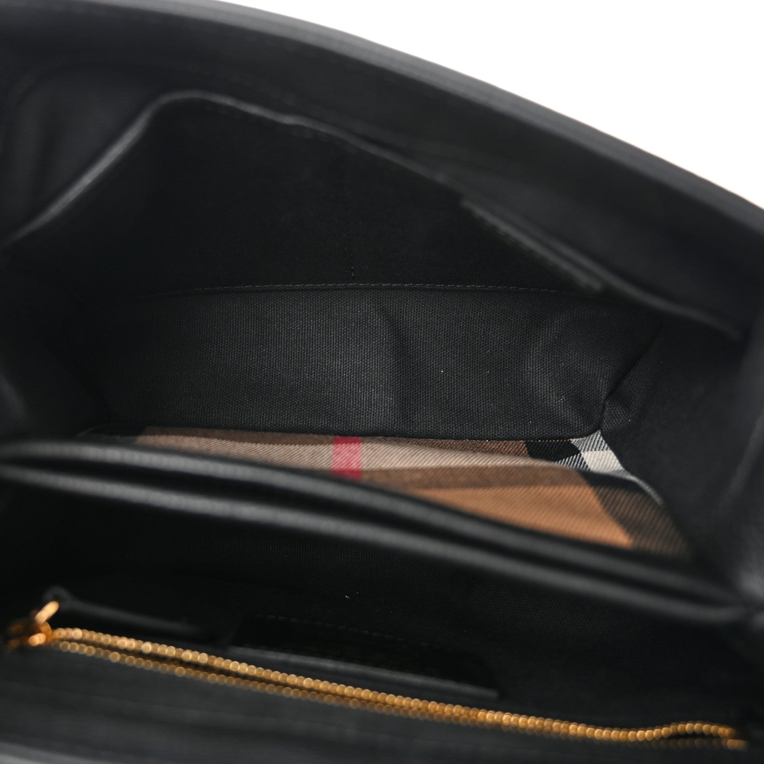 Burberry Derby Calfskin House Check Small Camberley Black 5 of 9