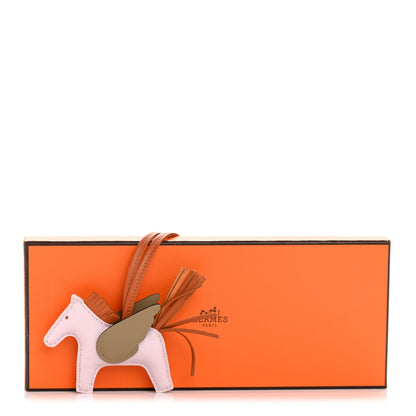 Hermes Milo Lambskin Grigri Rodeo Pegase Horse Bag Charm PM Mauve Pale Pain D'epice Beige Marfa 5 of 5