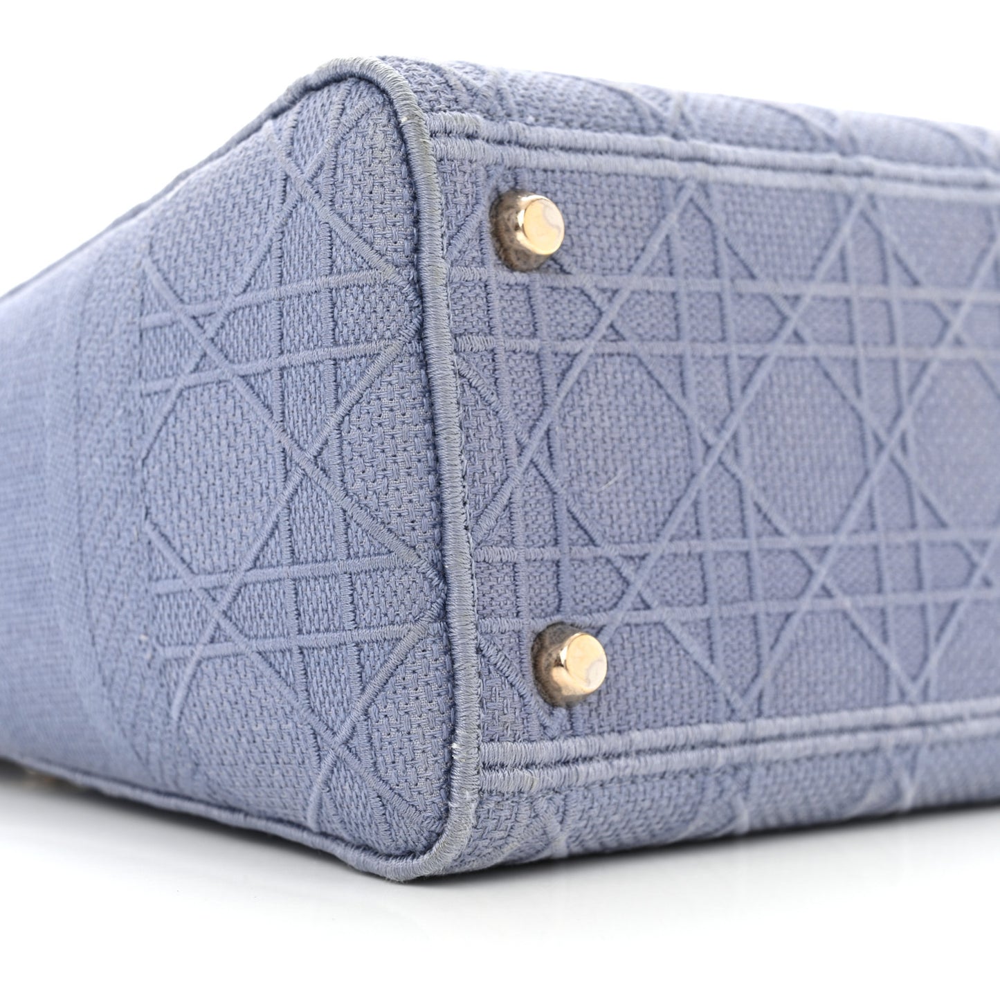 Canvas Embroidered Cannage Medium Lady D-Lite Blue