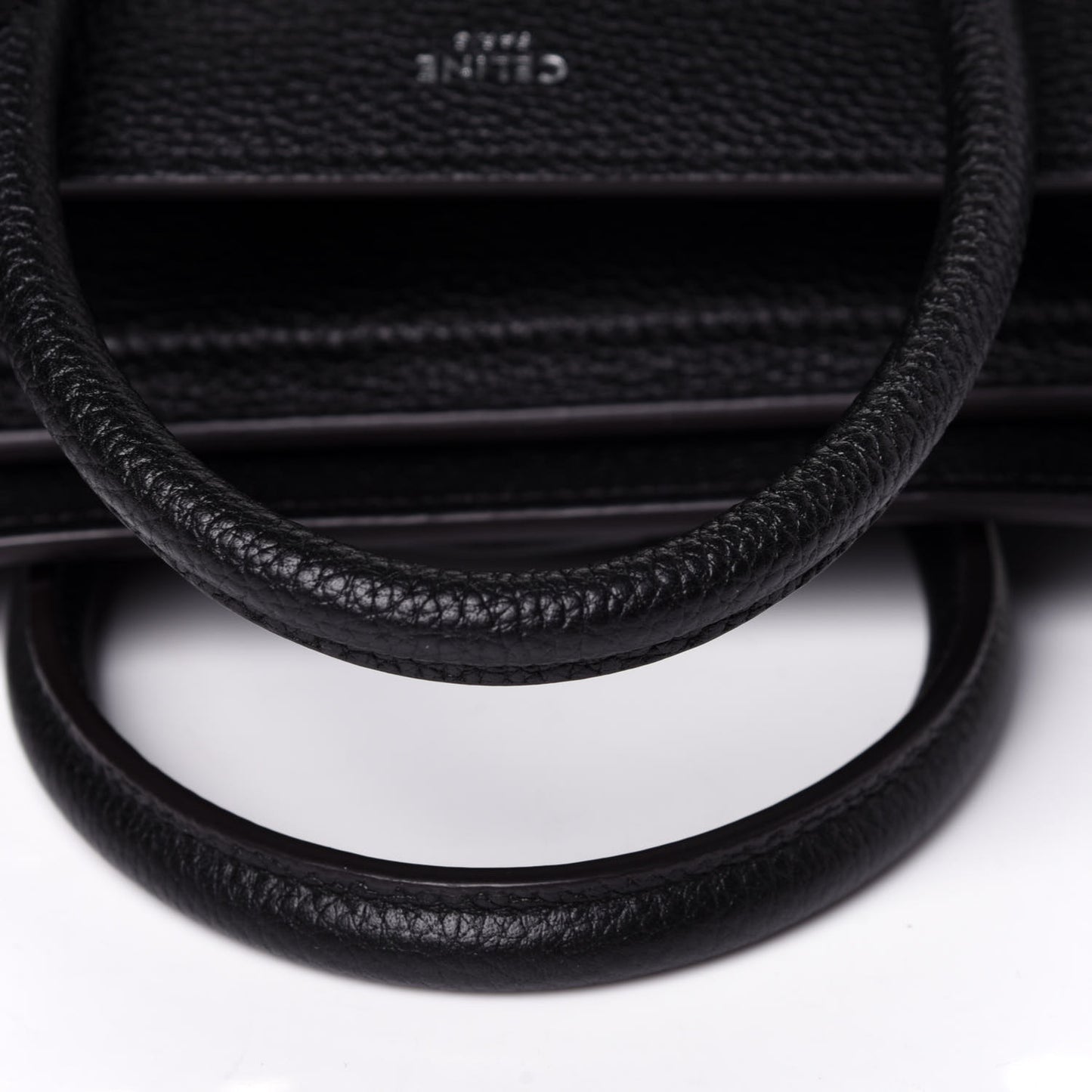 Drummed Calfskin Nano Luggage Black