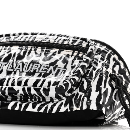 Saint Laurent Nylon Leopard Print Belt Bag Black 9 of 10