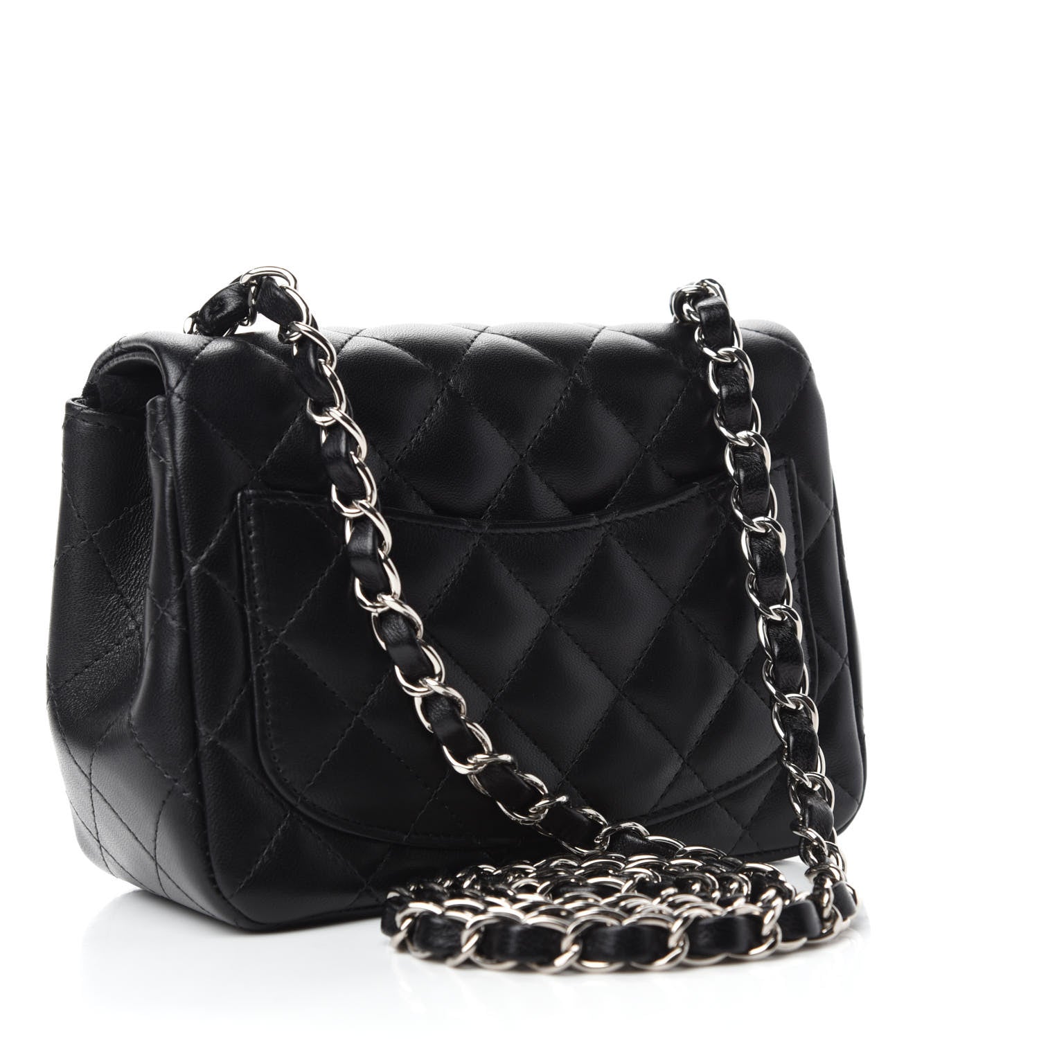 Chanel Lambskin Quilted Mini Square Flap Black 3 of 11