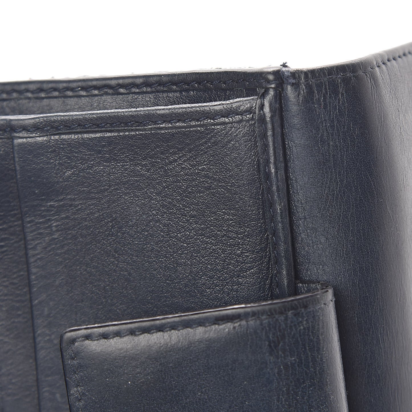 Monogram Compact Wallet Navy