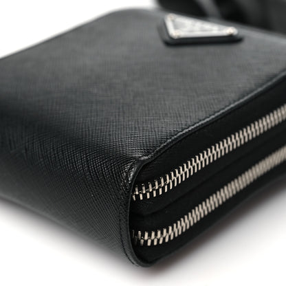 Prada Saffiano Phone Crossbody Pouch Black 9 of 9