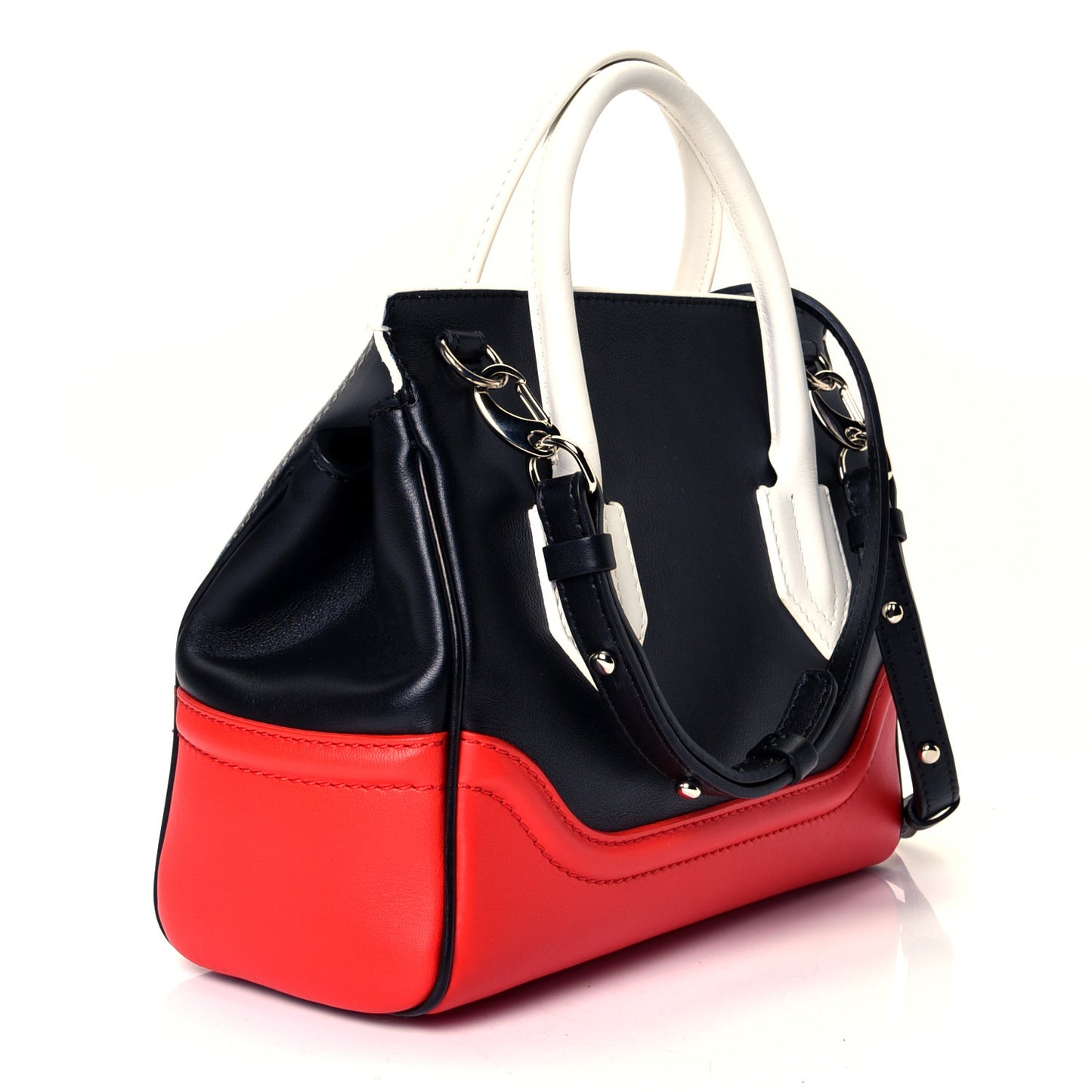 Calfskin Medium Palazzo Empire Bag Black Red White