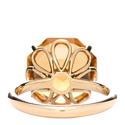 Tiffany 18K Yellow Gold Citrine Octagonal Sparklers Cocktail Ring 52 6 4 of 5