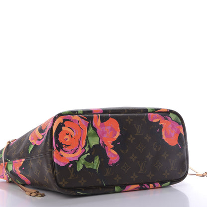 Louis Vuitton Monogram Roses Neverfull MM 4 of 9