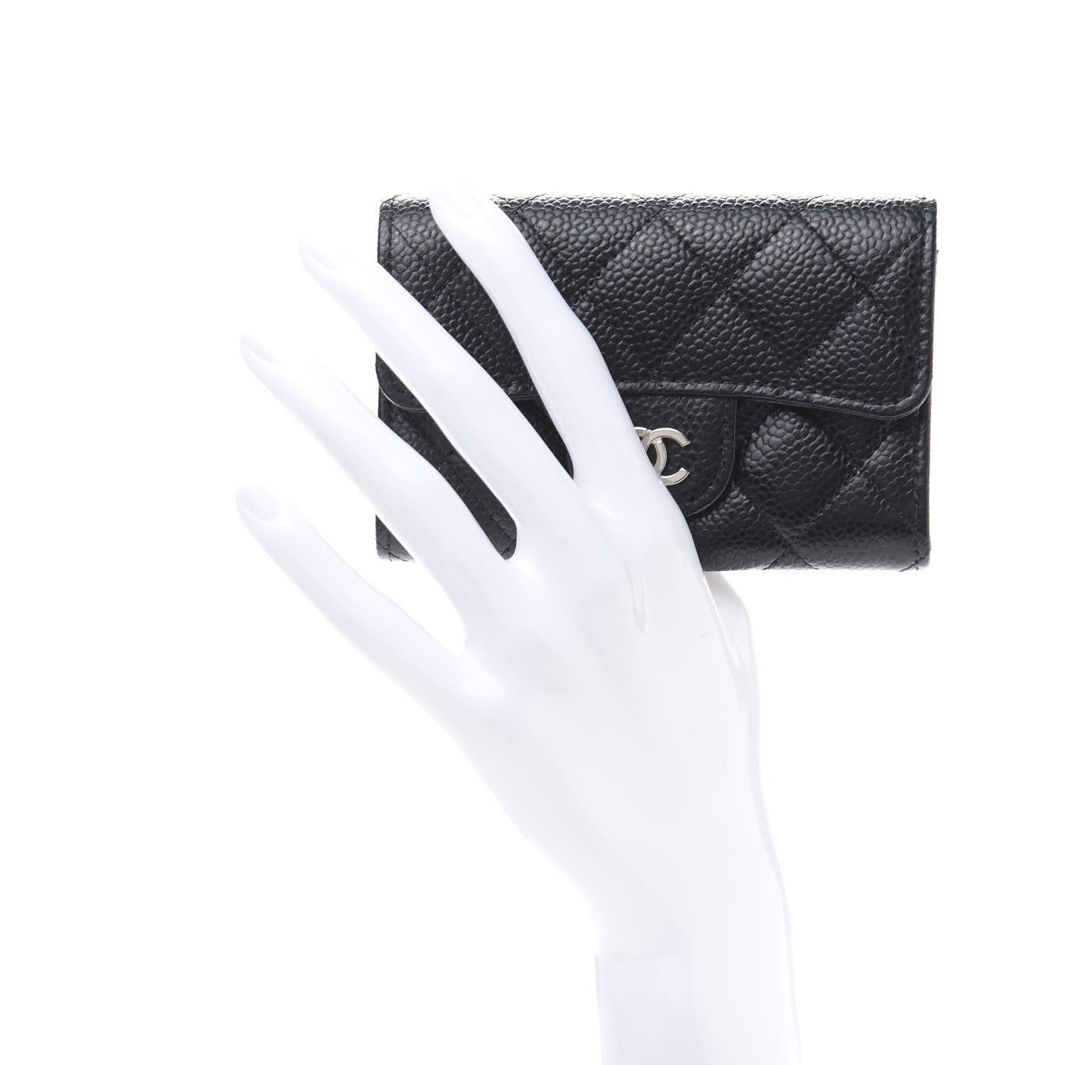 Chanel Caviar Quilted Flap Card Holder Black 2 of 11