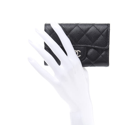 Chanel Caviar Quilted Flap Card Holder Black 2 of 11