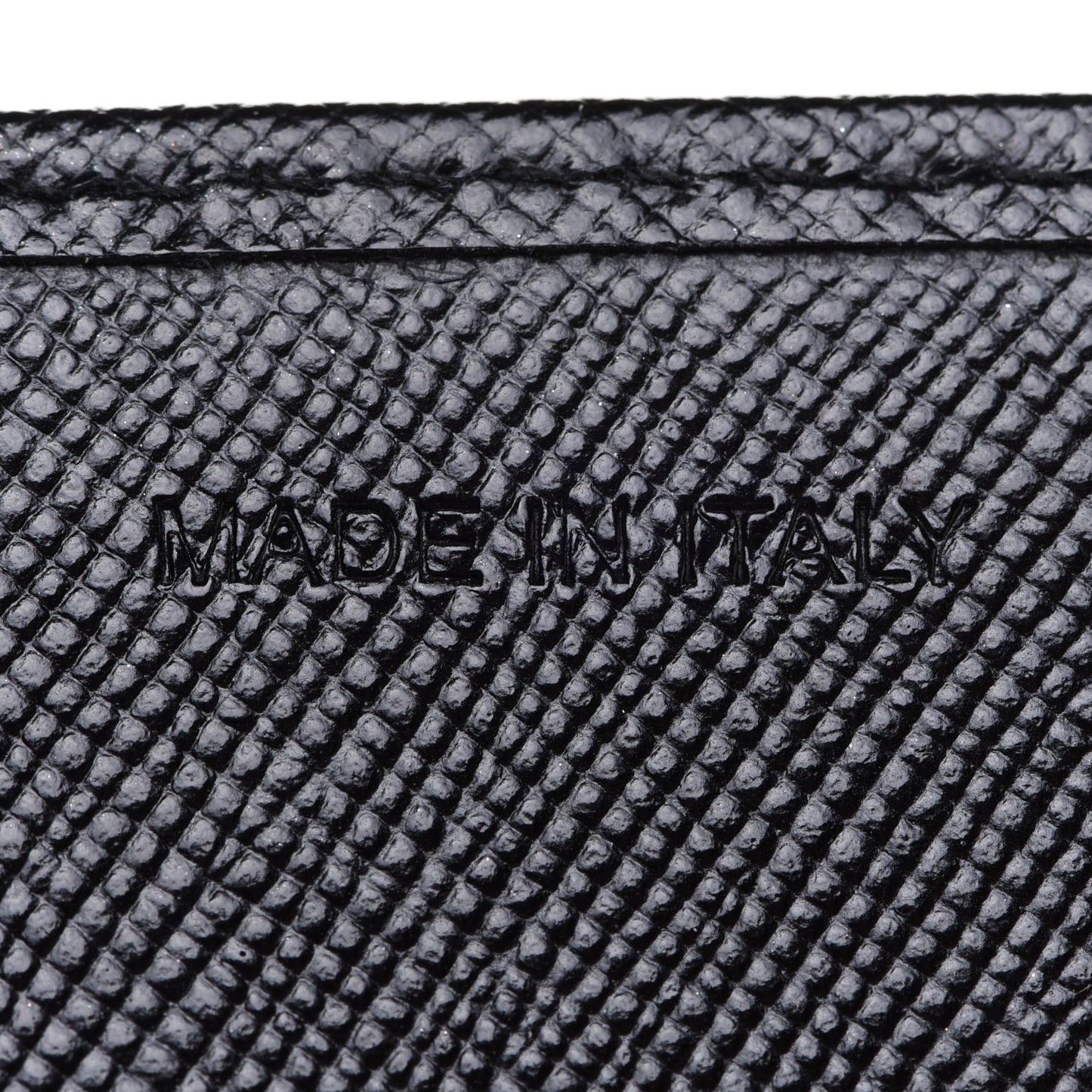 Saffiano Metal Mini Crossbody Wallet Nero Black