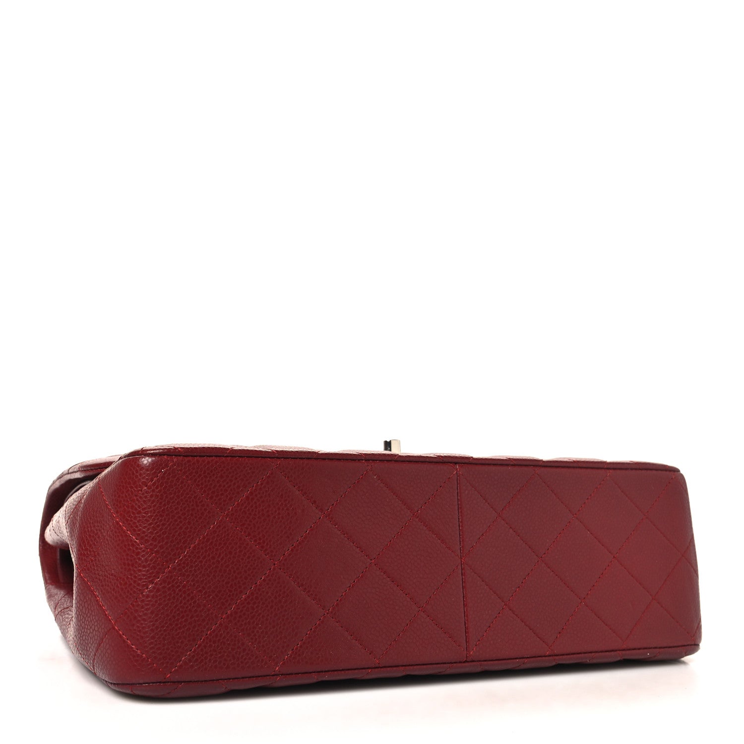 Chanel Caviar Quilted Jumbo Double Flap Dark Red 4 of 11