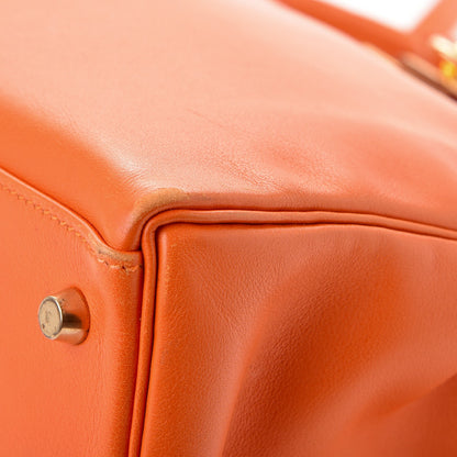 Hermes Veau Gulliver Kelly Retourne 35 Orange 10 of 13