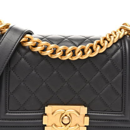 Chanel Calfskin Quilted Small Boy Flap Dark Grey 8 of 10