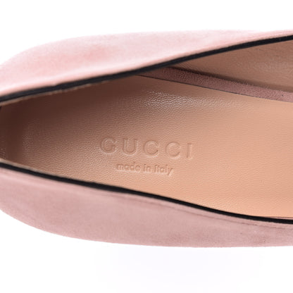 Gucci Kid Scamosciato GG Marmont Fringe 50mm Loafer Pumps 40 Crystal Pink 7 of 10