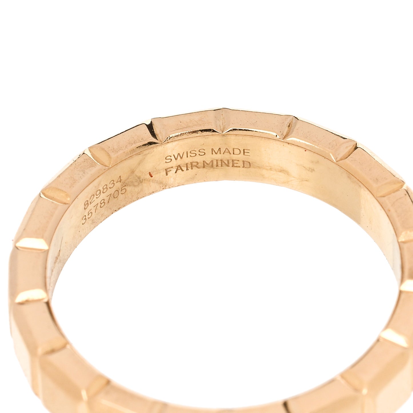 18K Yellow Gold Diamond Ice Cube Band Ring 53 6.5