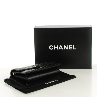 Chanel Shiny Sheepskin Quilted Beauty Lock Flap Black 4 of 7