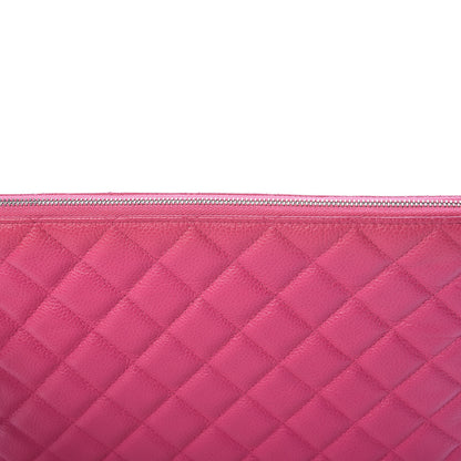 Chanel Caviar Quilted Medium Cosmetic Case Pink 11 of 12