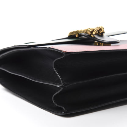 Gucci Calfskin Bamboo Web Large Dionysus Top Handle Bag Black Bright Evergreen Hibiscus Red 7 of 12