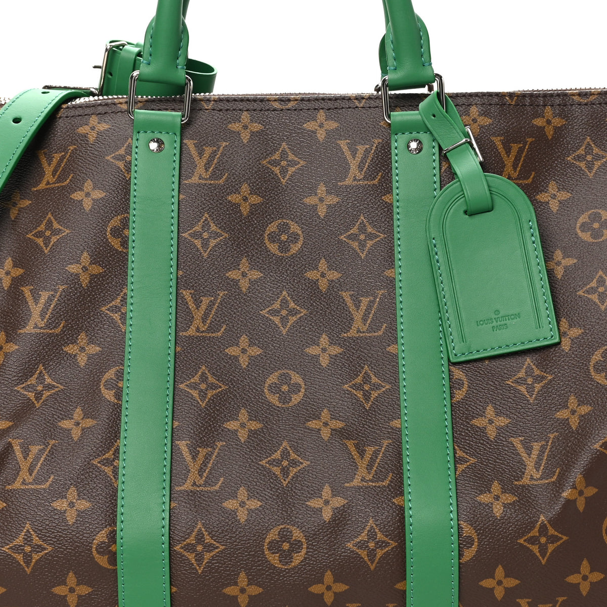 Monogram Macassar LV Colormania Keepall Bandouliere 50 Green