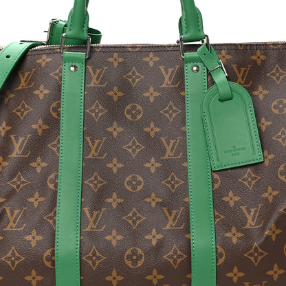 Louis Vuitton Monogram Macassar LV Colormania Keepall Bandouliere 50 Green 6 of 8