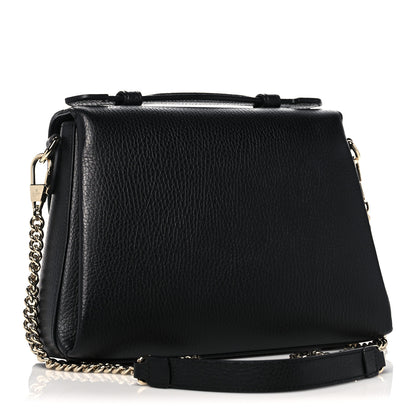 Gucci Dollar Calfskin Interlocking G Top Handle Shoulder Bag Black 3 of 12