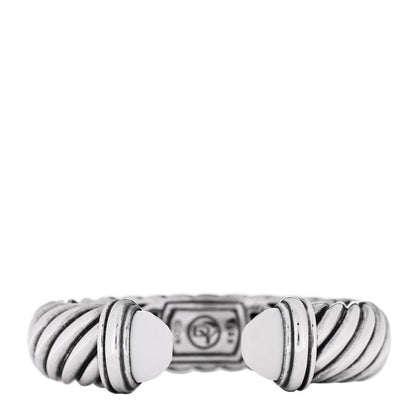 David Yurman Sterling Silver White Agate 15mm Waverly Bracelet 1 of 4