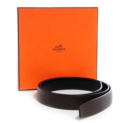 Hermes Box Togo Reversible 32mm Belt Strap 100 Noir Ebene 4 of 6