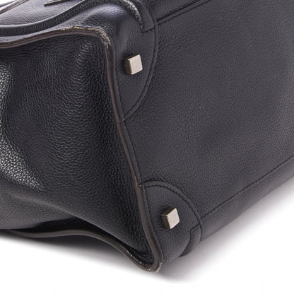 Celine Drummed Calfskin Mini Luggage Black 5 of 8