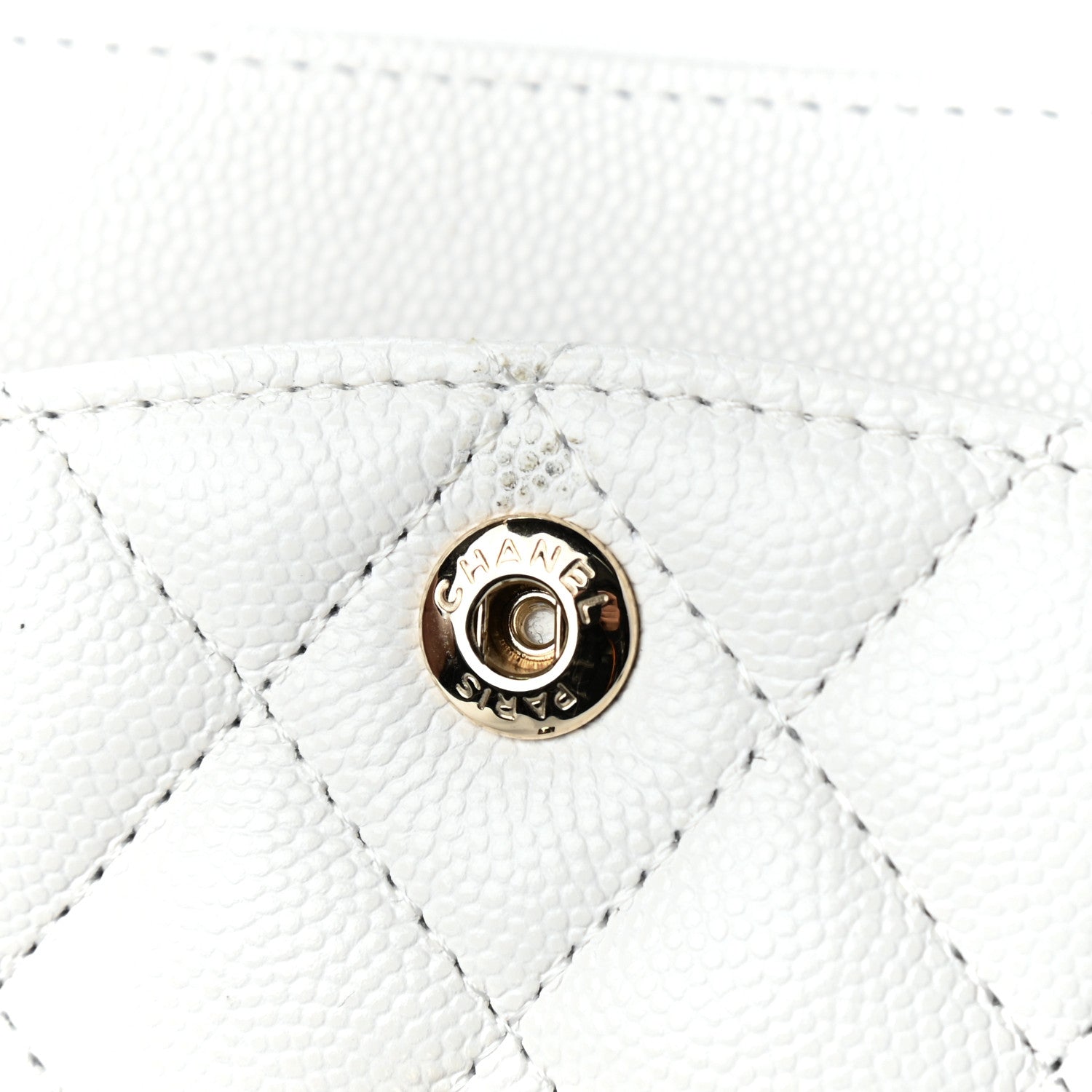 Chanel Caviar Quilted Small Double Flap White 8 of 10