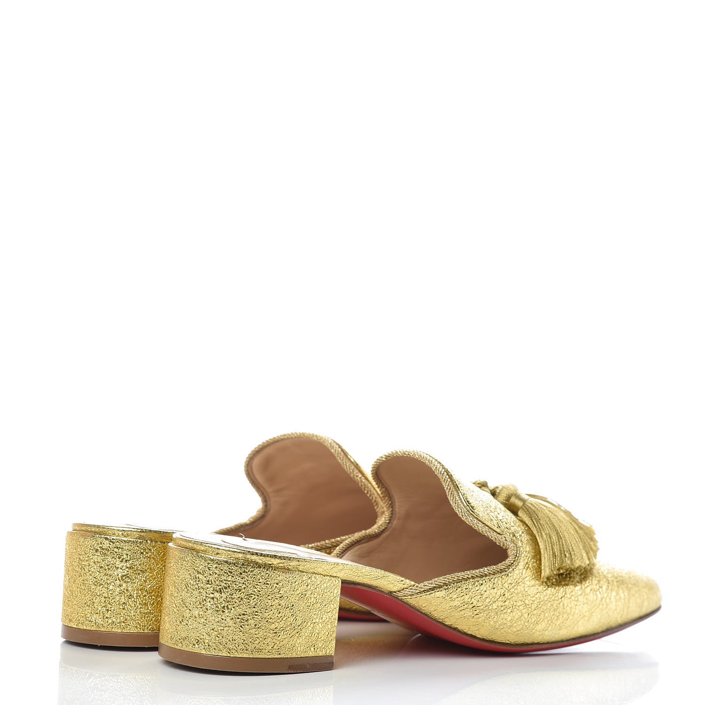 Calfskin Specchio Barry 35 Mules 39.5 Gold