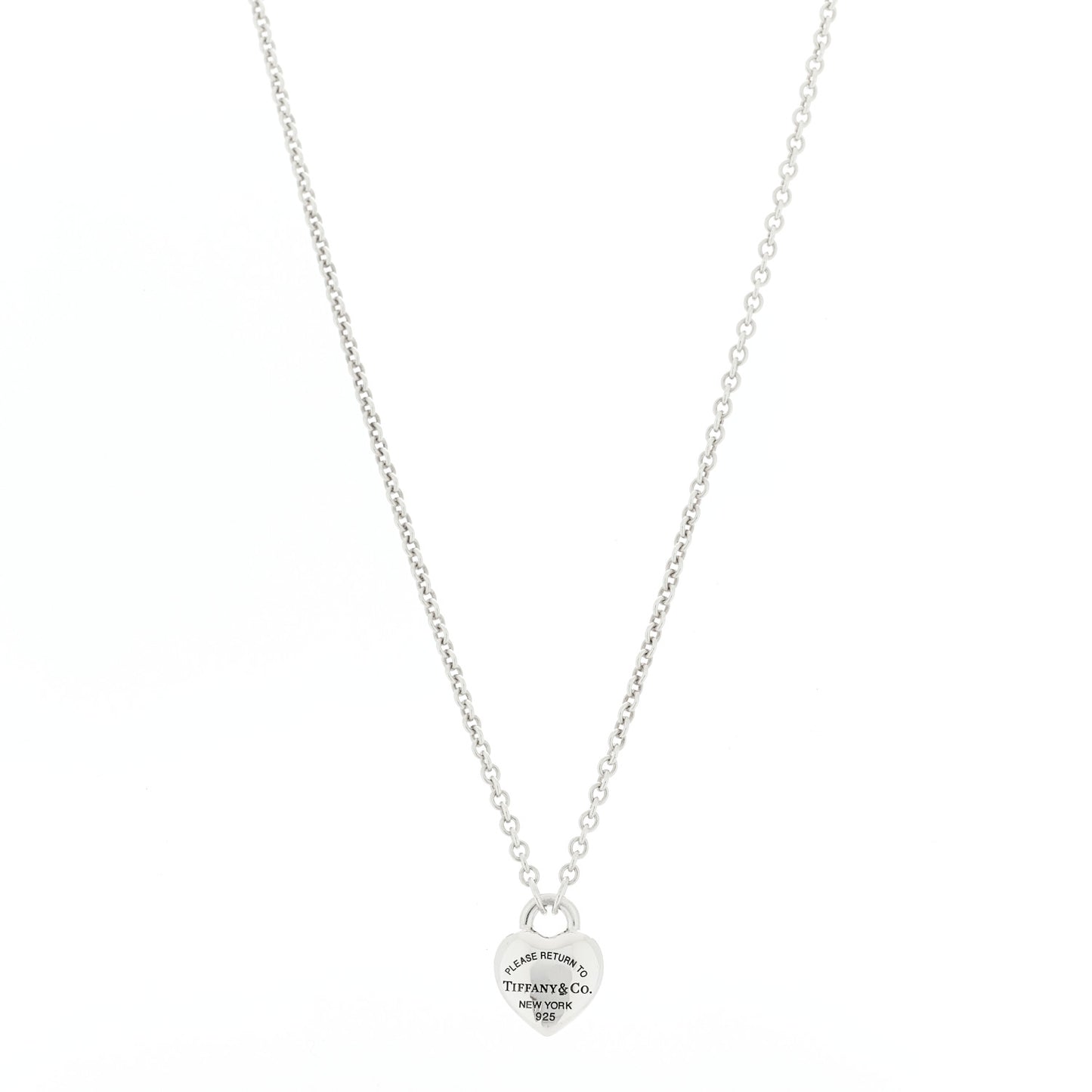 Sterling Silver Return to Tiffany Puffed Heart Pendant Necklace