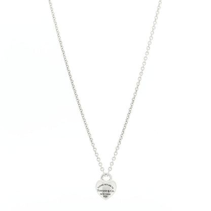 Tiffany Sterling Silver Return to Tiffany Puffed Heart Pendant Necklace 1 of 6