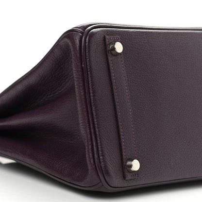 Hermes Chevre Mysore Birkin 30 Raisin 9 of 15