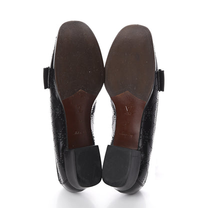 Louis Vuitton Glazed Calfskin Perforated Loafers 37 Black 5 of 7