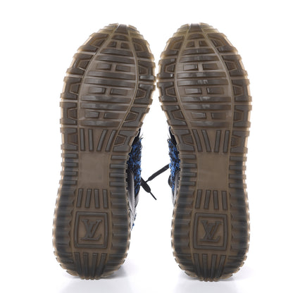 Louis Vuitton Calfskin Tweed Run Away Sneakers 37.5 Blue 6 of 10