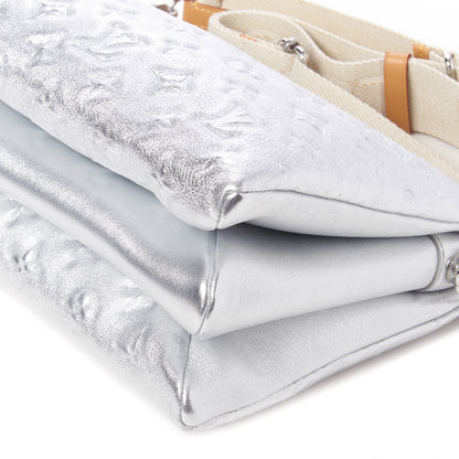 Louis Vuitton Metallic Lambskin Embossed Monogram Coussin PM Silver 5 of 9