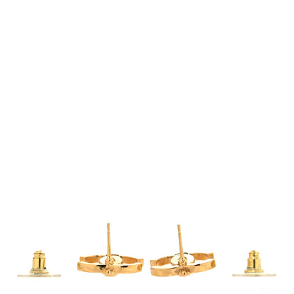 Chanel Crystal Bezel CC Earrings Gold 3 of 5