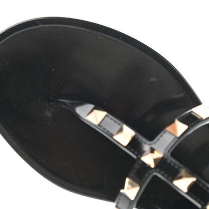 Valentino Garavani PVC Jelly Rockstud Caged Flat Thong Sandals 37 Black 10 of 10
