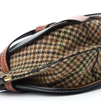 Loewe Smooth Calfskin Tweed Small Gate Crossbody Bag Dark Green Tan Multicolor 6 of 10