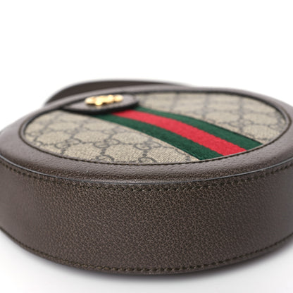 Gucci GG Supreme Monogram Web Mini Ophidia Round Shoulder Bag Brown 8 of 10