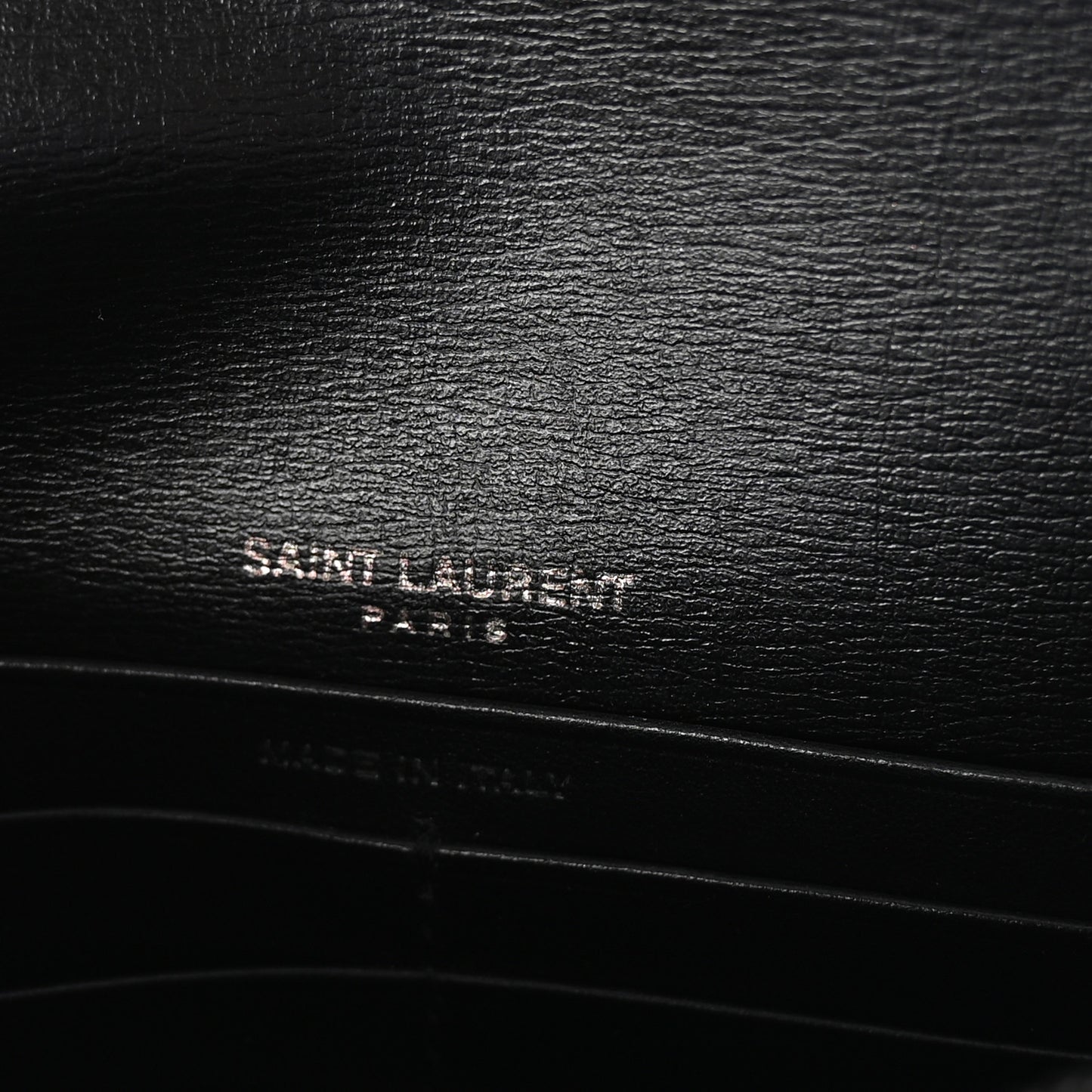 Calfskin Monogram Sunset Chain Wallet Black