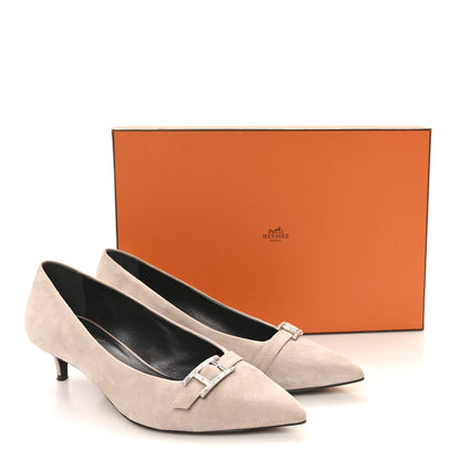 Hermes Chevre Velours Blush 40 Pumps 36 Beige Rose 11 of 11