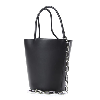 Alexander Wang Calfskin Roxy Large Chain Bucket Black Silver Hardware 1 of 10