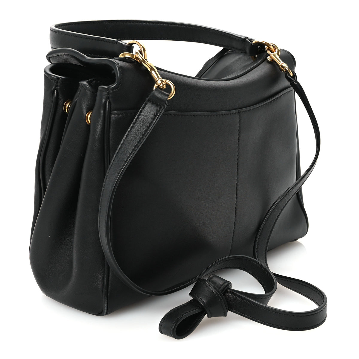 Balenciaga Natural Smooth Calfskin Small Rodeo Top Handle Handbag Black 3 of 10