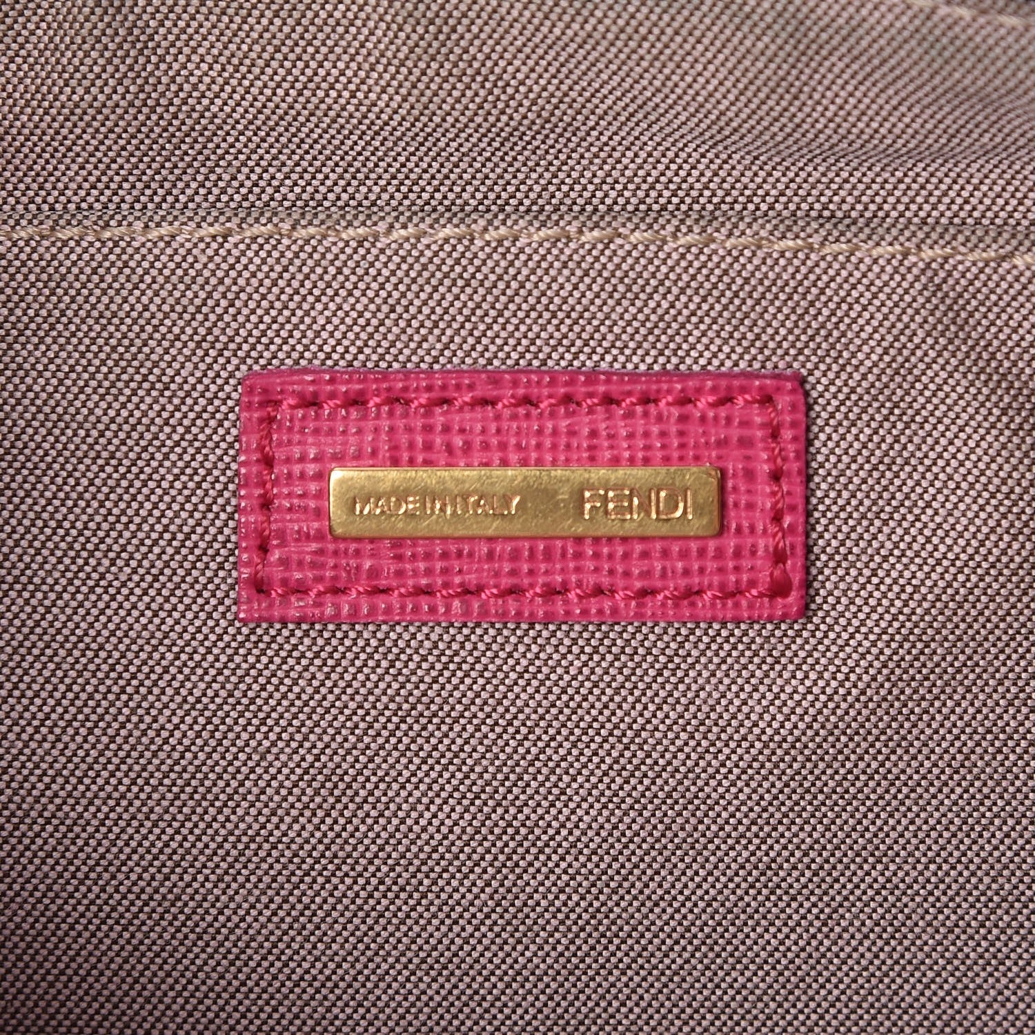 Fendi Zucca Spalmati Vitello Elite Pochette Tobacco Ciclamino 6 of 8