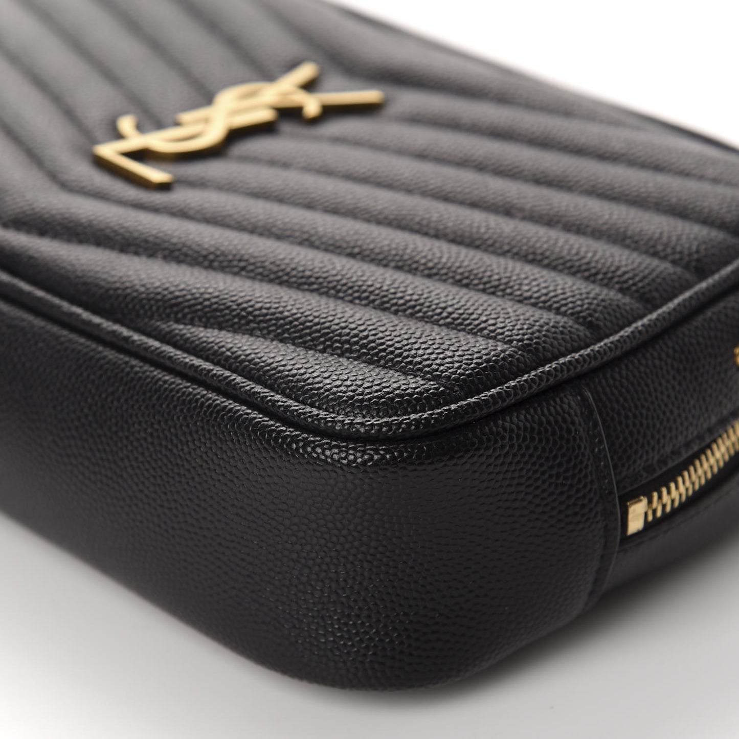 Grain De Poudre Matelasse Monogram Mini Lou Camera Bag Black