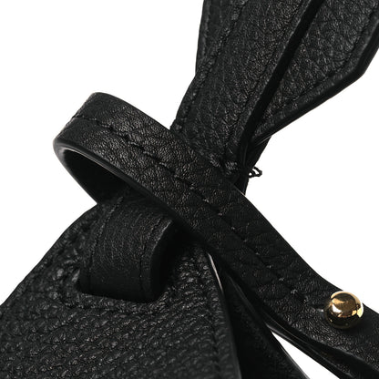 Khaite Pebbled Sport Calfskin Medium Lotus Tote Black 22 of 23