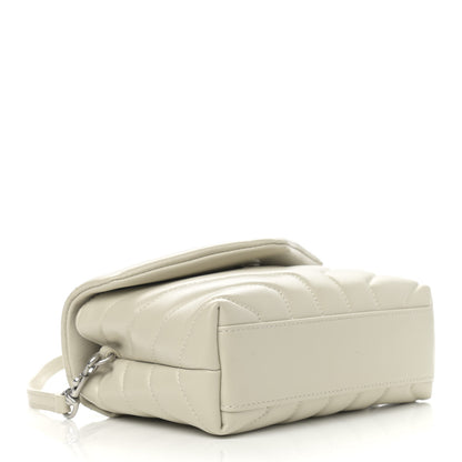 Saint Laurent Calfskin Y Quilted Monogram Toy Loulou Crossbody Bag Ivory 4 of 11