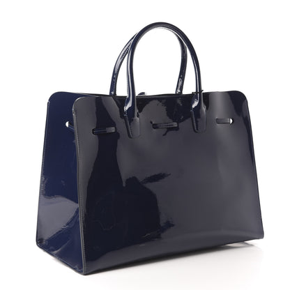 Mansur Gavriel Patent Sun Bag Blue 3 of 9