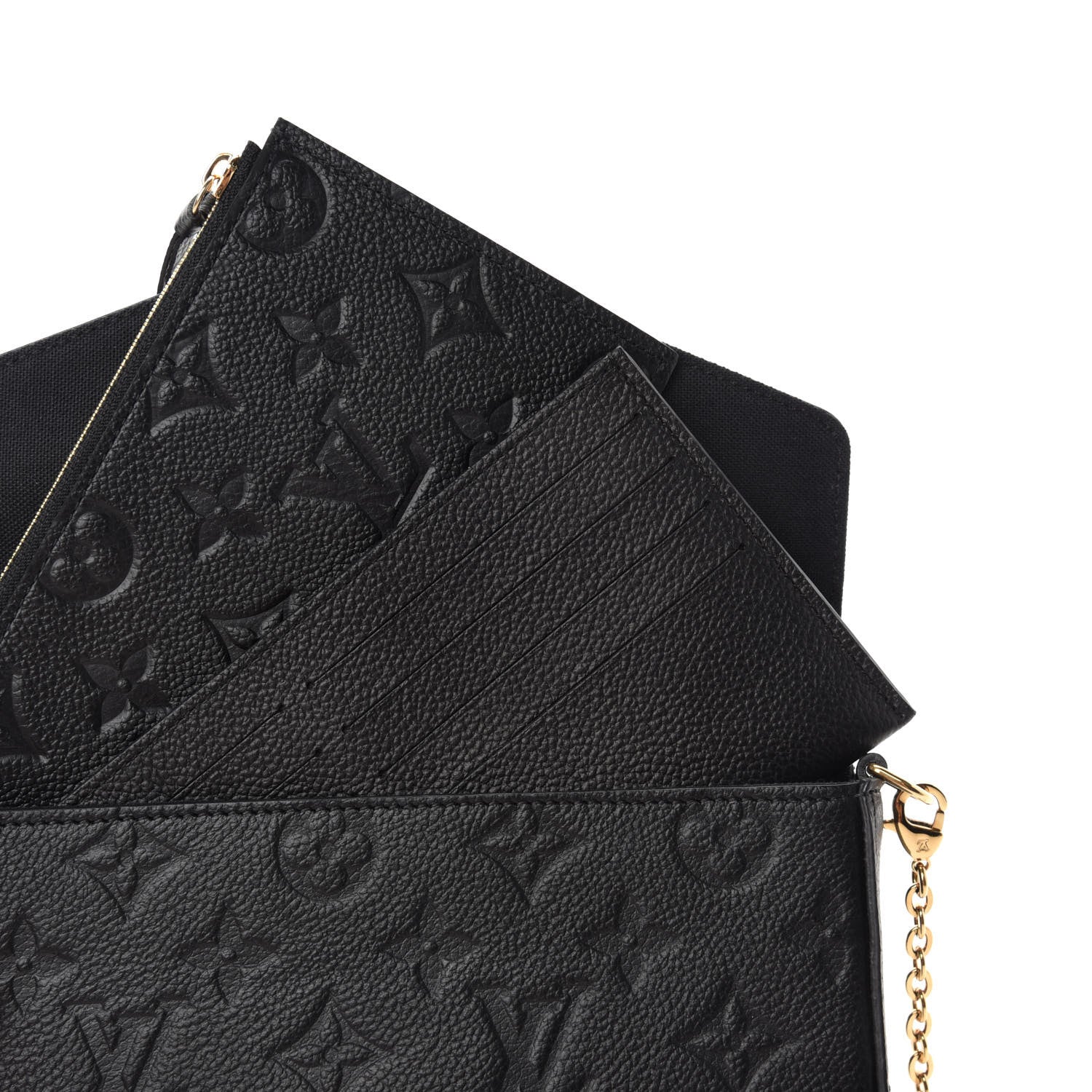 Louis Vuitton Empreinte Pochette Felicie Chain Wallet Black 8 of 11